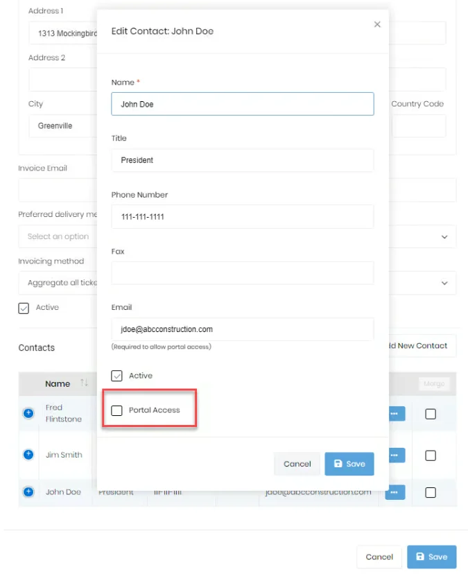 customer access portal