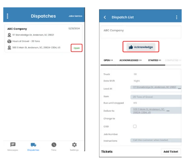 dispatch assignments