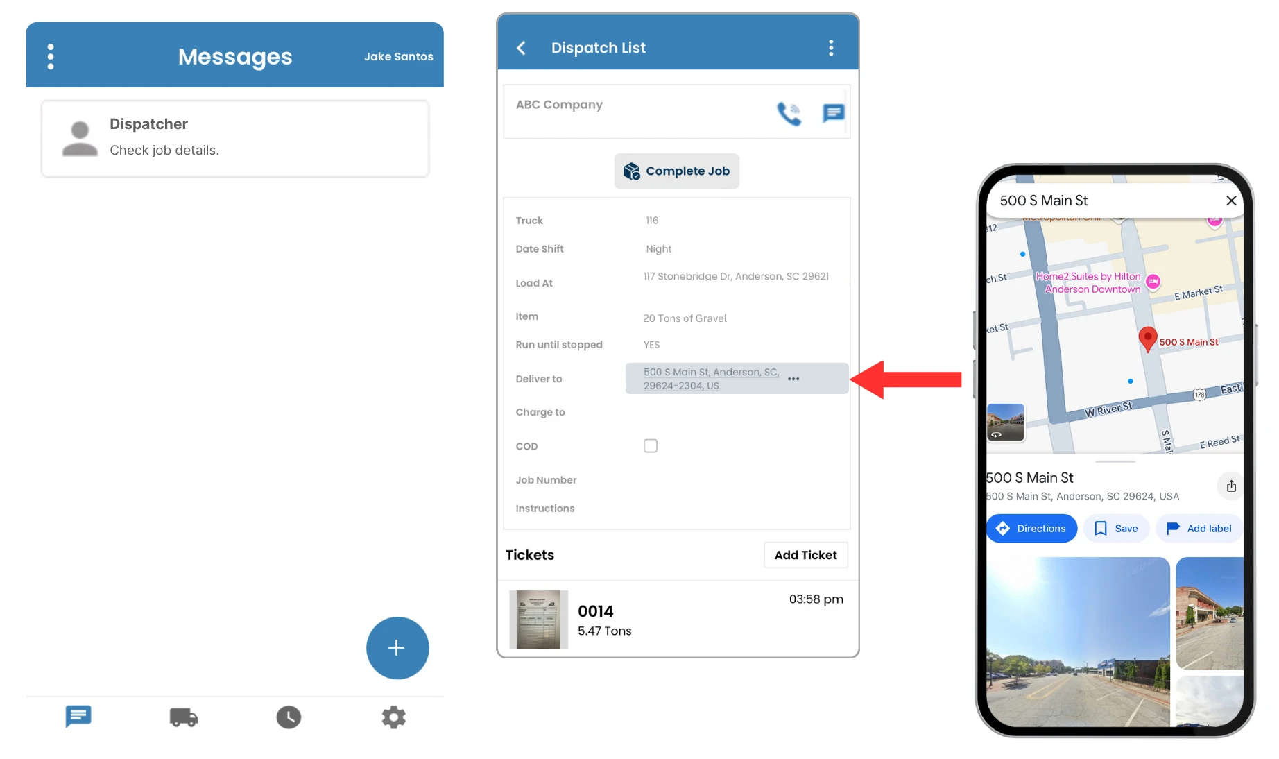 driver app communication