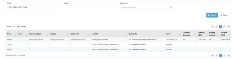 lease hauler load tracking