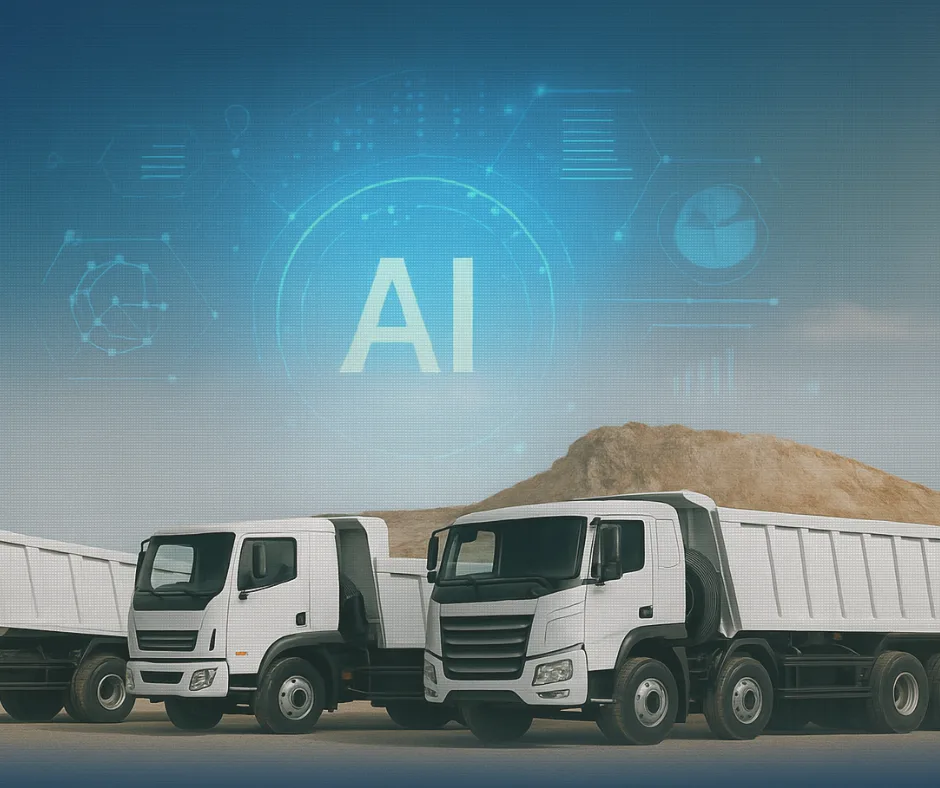 how AI is changing dump truck dispatching