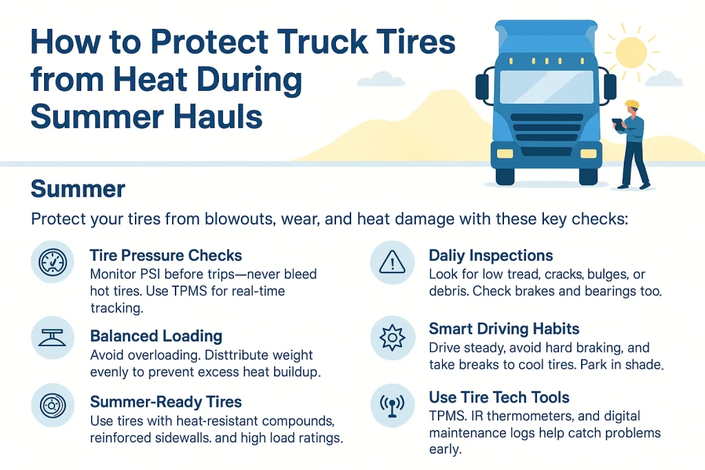 How to Protect Truck Tires from Heat During Summer Hauls