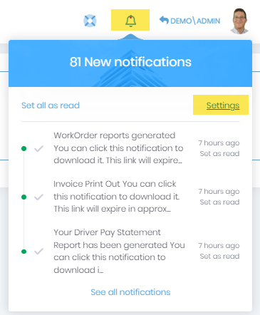 Accessing Notification Settings