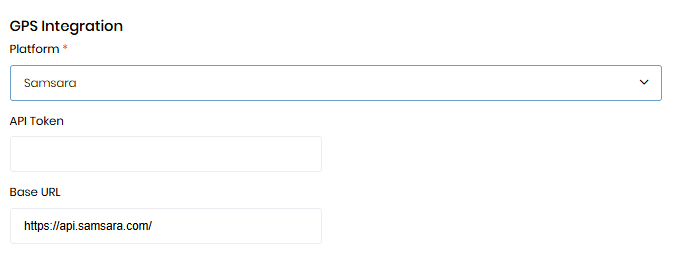 GPS integration settings