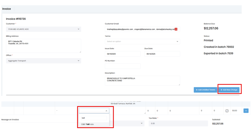 Option 2 of adding tolls or other charges