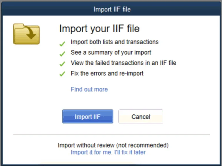 import file