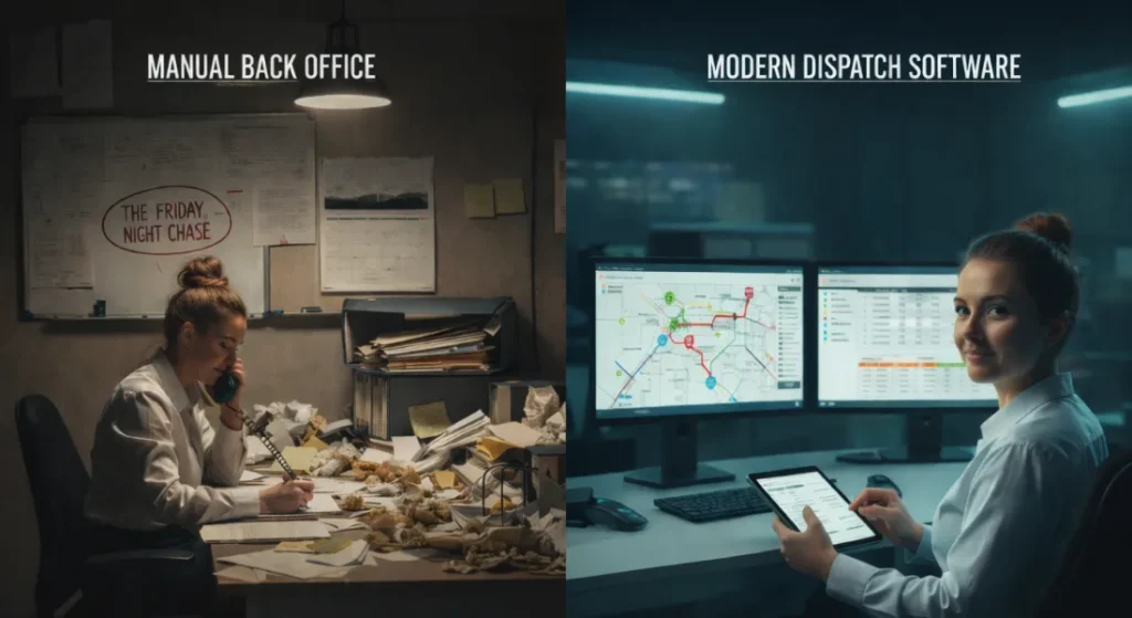 manual back office vs modern dispatch software