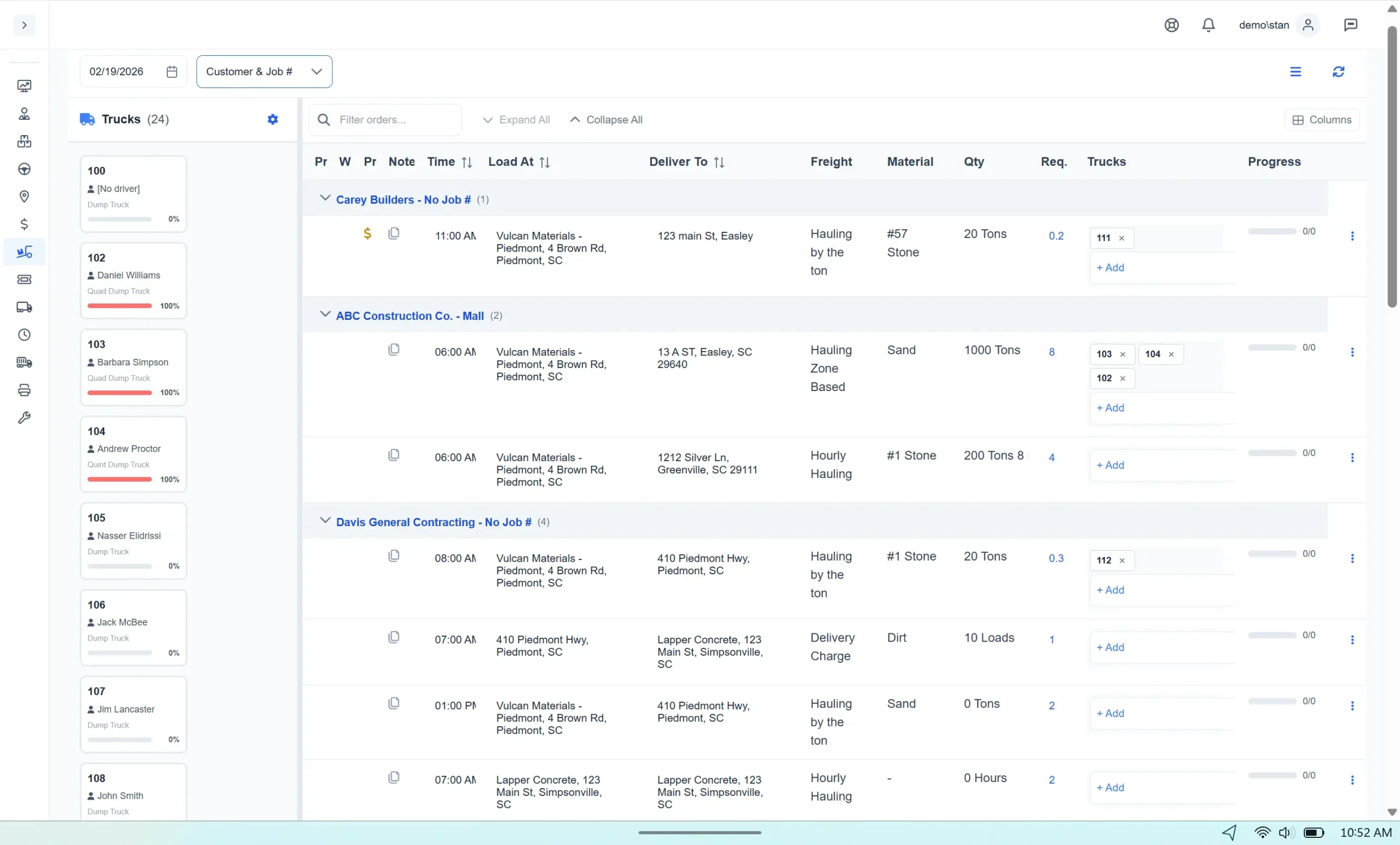 Schedule Customer & Job