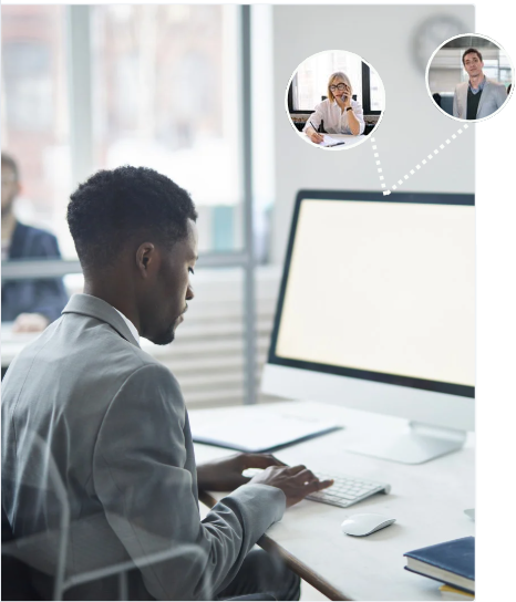 Employee Working At Computer